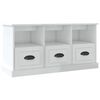 vidaXL TV Cabinet High Gloss White 100x35x50 cm Engineered Wood