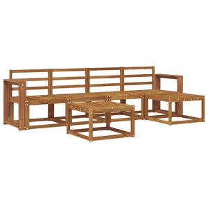 vidaXL Outdoor Sofa Set 6 pcs Natural Solid Acacia Wood
