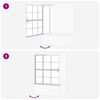 vidaXL Bath Shower Screen Black and Transparent 116 x 68 x 128 cm