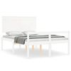 vidaXL Senior Bed without Mattress White 120x200 cm Solid Wood
