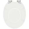 vidaXL Toilet Seat 2 pcs White 44 x 38 cm MDF board