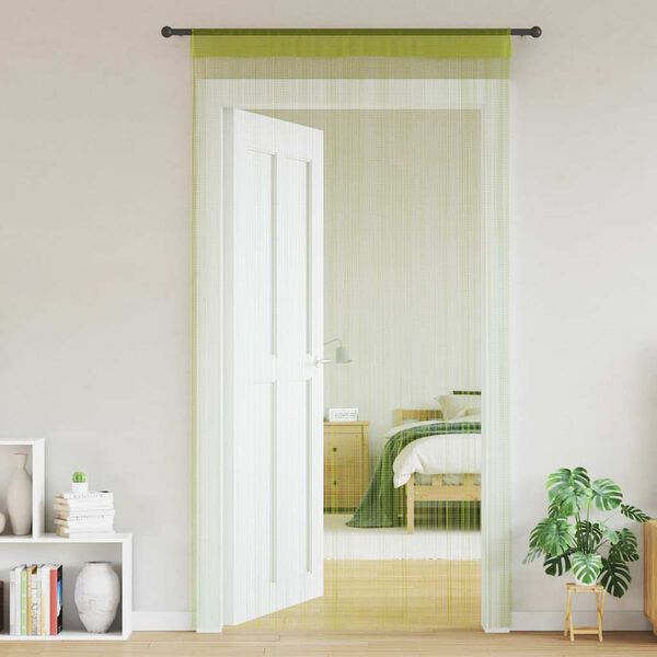 vidaXL String Curtains 2 pcs 100x250 cm Green