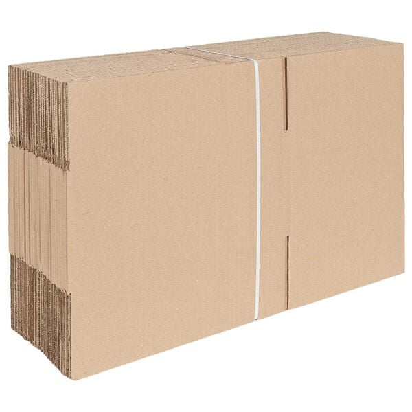 vidaXL Folding Box 50 pcs Natural 30 x 21.5 x 14 cm Cardboard
