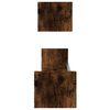 vidaXL Wall Shelves with Bars 2 pcs Smoked Oak 80x16x14 cm