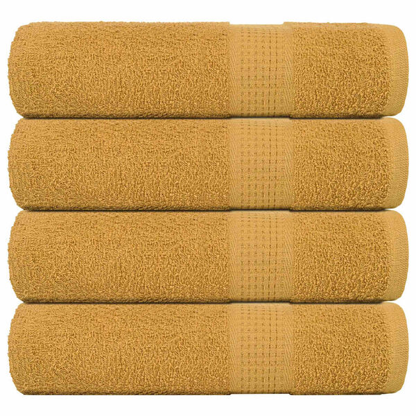 vidaXL Hand Towels "FROGN" 4 pcs Gold 50x100 cm 360 gsm