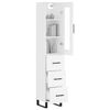 vidaXL Highboard White 34.5x34x180 cm Engineered Wood