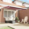 vidaXL Manual Retractable Awning Burgundy 300x250 cm