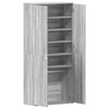 vidaXL Shoe Cabinet Grey Sonoma 80 x 39 x 178 cm Engineered Wood