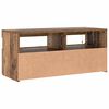 vidaXL TV Cabinet with LED Lights Old Wood 90x35x40 cm Engineered Wood