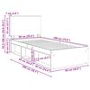 vidaXL Bed Frame Concerte Grey 90 x 190 cm Solid Pine Wood