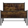 vidaXL Metal Bed Frame without Mattress Smoked Oak 100x190 cm