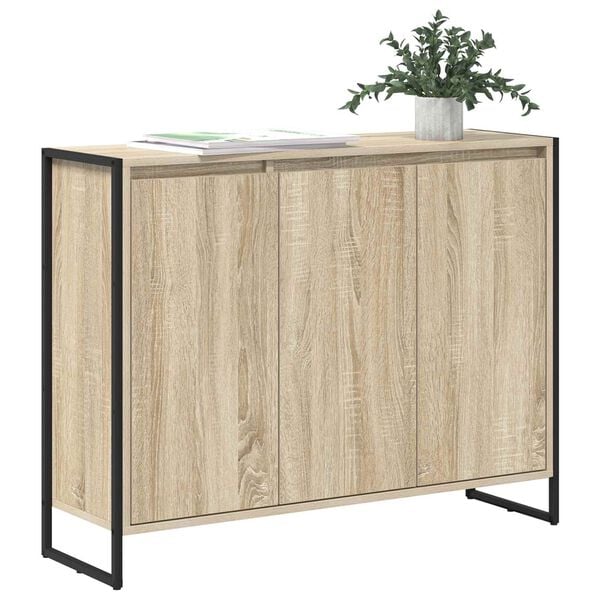 vidaXL Side Cabinet Sonoma 96.5 x 30 x 75 cm Engineered Wood