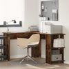 vidaXL Corner Desk Smoked Oak 140 x 113.5 x 75 cm Engineered Wood