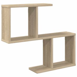 vidaXL Wall Shelf Sonoma Oak 60 x 12 x 50.5 cm Engineered Wood