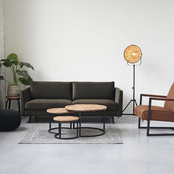 LABEL51 Stool Delhi 37x37x47 cm Black