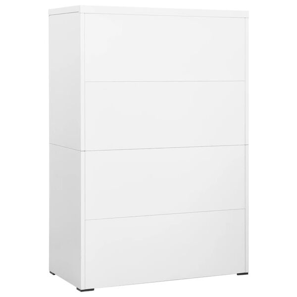 vidaXL Filing Cabinet White 90x46x134 cm Steel
