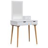 vidaXL Dressing Table Set FAUSKE 3 pcs White 76 x 50 x 143 cm