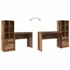 vidaXL Desk with Drawer 2 pcs Old Wood
