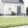 vidaXL Garden Fence 2 pcs White 3.4 x 1.2 m Powder-coated Steel