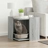 vidaXL Cat Litter Box Enclosure Grey Sonoma 53x53x51 cm Engineered Wood
