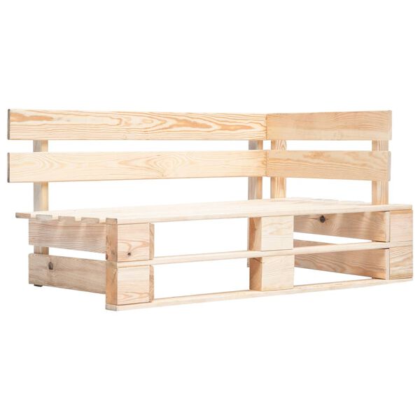 vidaXL Garden Pallet Corner Bench Wood