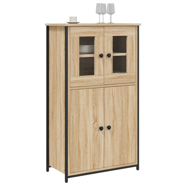 vidaXL Highboard Sonoma Oak 62x32x106.5 cm Engineered Wood