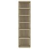 vidaXL Shoe Cabinet Sonoma Oak 27.5x27x102 cm Engineered Wood