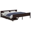 vidaXL Bed Frame without Mattress Dark Brown 200x200 cm Solid Wood