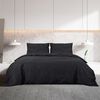 vidaXL Duvet Cover Set Black 240x220 cm Light-weight Microfiber