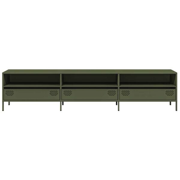 vidaXL TV Cabinet Olive Green 202x39x43.5 cm Cold-rolled Steel