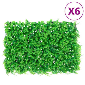 &nbsp;vidaXL Artificial Fern Leaf Fence&nbsp;6 pcs Green 40x60 cm