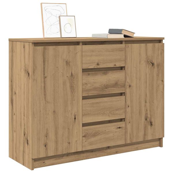 vidaXL Sideboard with Drawers Artisan Oak 100.5x35x76 cm Engineered Wood