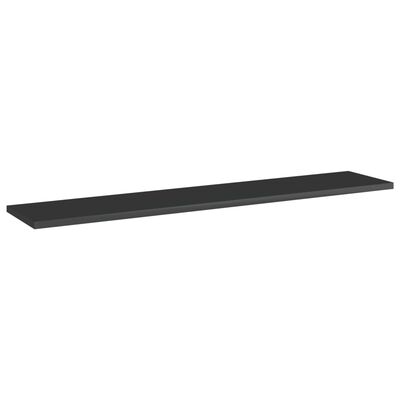 vidaXL Bookshelf Boards 8 pcs High Gloss Black 100x20x1.5 cm Engineered Wood