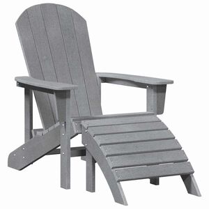 vidaXL Adirondack Chair Light Grey 82 x 74 x 92 cm HDPE