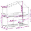 vidaXL Bunk Bed without Mattress White 90x200 cm Solid Wood Pine