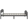 vidaXL Bed Frame without Mattress Dark Grey Solid Wood Pine 90x200 cm (322046+321990)