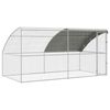 vidaXL Chicken Cage 2 pcs Silver 400 x 200 x 200 cm Steel and PE