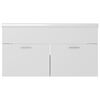 vidaXL Sink Cabinet with Built-in Basin White and Sonoma Oak Engineered Wood