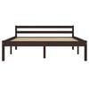 vidaXL Bed Frame without Mattress Dark Brown Solid Pine Wood 120x200 cm
