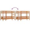 vidaXL Bunk Bed without Mattress Wax Brown 90x190 cm Single Solid Wood Pine