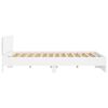 vidaXL Bed Frame with LED without Mattress White 200x200 cm