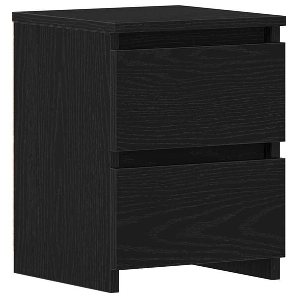 vidaXL Bedside Cabinet Black Oak 30 x 30 x 40 cm Engineered Wood