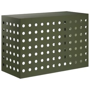 vidaXL Air Conditioner Cover Olive Green 90 x 40 x 60 cm Steel