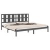 vidaXL Bed Frame without Mattress Grey 200x200 cm Solid Wood Pine