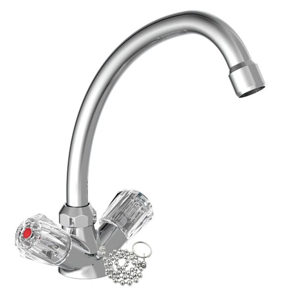 SCH&Uuml;TTE 2-Handle Basin Mixer BRILLANT Chrome