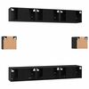 vidaXL TV Cabinet Set Wall-mounted 8 pcs Black Oak Engineered Wood