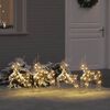 vidaXL LED Reindeers with 80 LEDs 4 pcs Gold PET