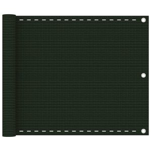 vidaXL Balcony Screen Dark Green 75x300 cm HDPE
