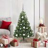vidaXL Artificial Christmas Tree with 150 LEDs Green 120 cm PE and PVC