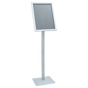 vidaXL Pedestal Poster Stand Silver 32.5 x 27 x 126 cm